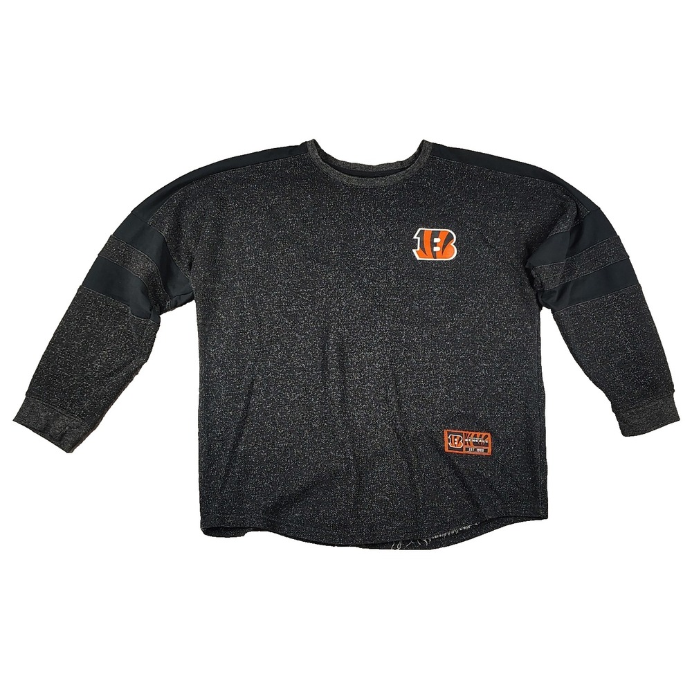 Cincinnati Bengals NFL Team Apparel Spirit Jersey Long‎ Sleeve Shirt Men's L